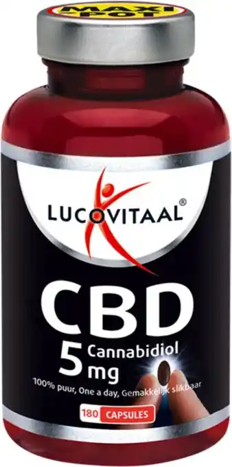 Bol.com Lucovitaal cbd 5 milligram cannabidiol voedingsupplement - 180 capsules aanbieding