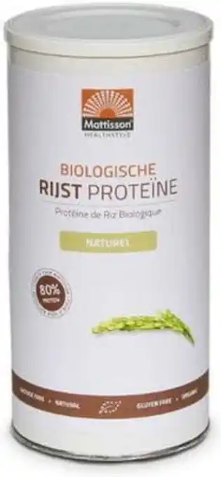 Bol.com Mattisson - biologische rijst proteïne poeder 80% - naturel - 500 g aanbieding