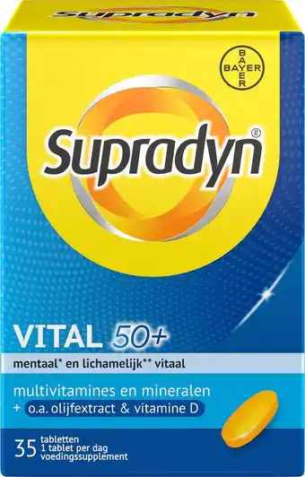 Bol.com Supradyn vital 50+ jaar - multivitaminen om vitaal te blijven speciaal voor vijftigplussers* - 35 tabletten aanbieding
