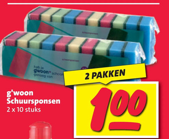 Nettorama G'woon schuursponsen aanbieding