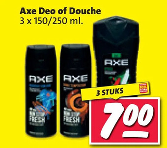 Nettorama Axe deo of douche aanbieding