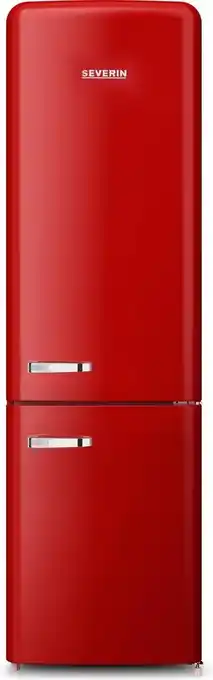 Bol.com Severin 8927 - koelvriescombinatie vrijstaand - retro koelkast - rood aanbieding