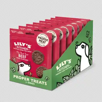 Bol.com Lily's kitchen mini burgers - hondensnacks - met rund - 8 x 70 g aanbieding