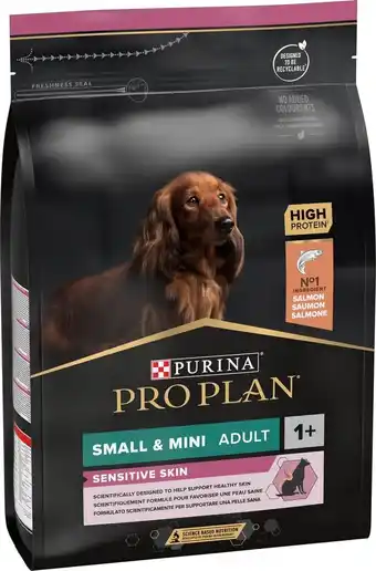 Bol.com Pro plan small&mini adult sensitive skin - honden droogvoer - zalm - 3 kg aanbieding