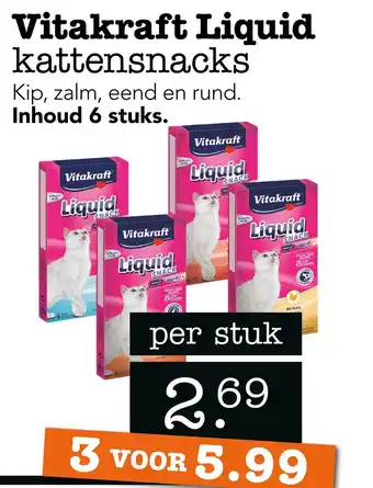 Dierspecialist Vitakraft Liquid kattensnacks aanbieding