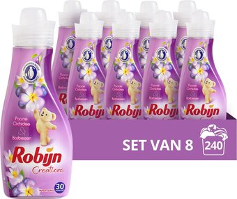 Bol.com Robijn creations paarse orchidee & bosbessen wasverzachter - 8 x 30 wasbeurten - voordeelverpakking aanbieding