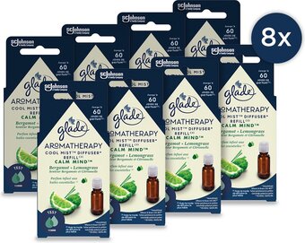 Bol.com Glade aromatherapy mist diffuser calm mind navullingen - inhoud 8 x 17,4ml aanbieding