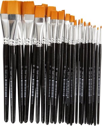 Bol.com Gold line - assortiment, 0-20 , plat, 30 assorti - all round penselen aanbieding