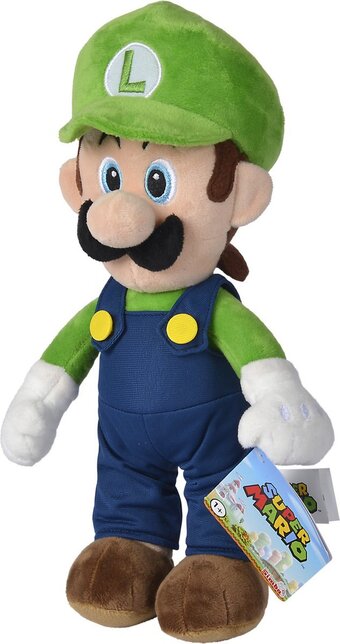 Bol.com Super mario luigi pluche, 30cm - knuffel aanbieding