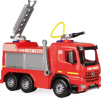 Bol.com Lena brandweerwagen giga trucks junior 66 cm rood/zilver aanbieding