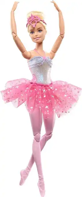 Bol.com Barbie dreamtopia - barbiepop - blonde ballerina met twinkelende lichten aanbieding