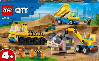 Bol.com Lego city kiepwagen, bouwtruck en sloopkraan voertuigen speelgoed - 60391 aanbieding