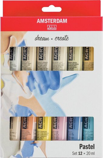 Bol.com Amsterdam standard series acrylverf pastel set | 12 × 20 ml aanbieding