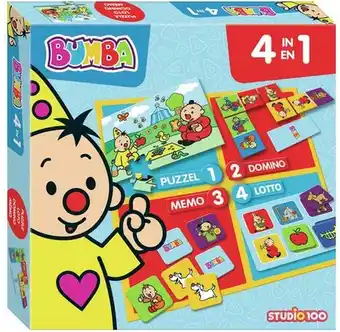 Bol.com Bumba bordspel - 4 in 1 - puzzel, lotto, domino en memo aanbieding