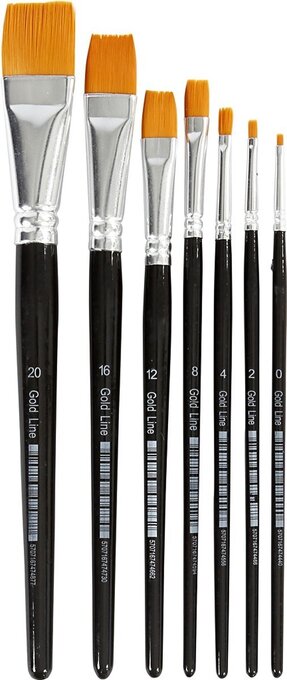 Bol.com Gold line - assortiment, 0-20 , plat, 7 assorti - all round penselen aanbieding
