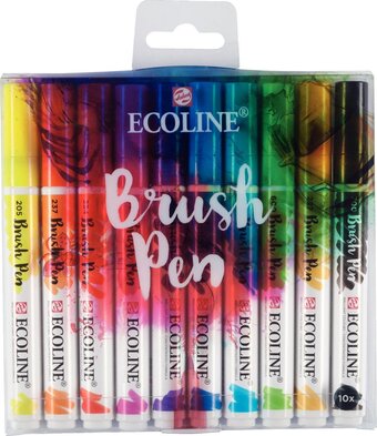 Bol.com Talens ecoline brush pen - 10 stuks aanbieding