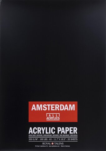 Bol.com Amsterdam acrylpapier | 42 x 29,7 cm (a3), 350 g, 20 vellen fscm70 aanbieding