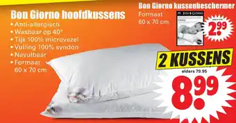 Dirk Bon Giorno hoofdkussens 60x70 cm aanbieding