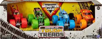 Bol.com Monster jam - tough treads - 4 trucks - speelgoedvoertuig - schaal 1:64 aanbieding