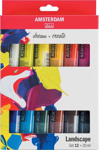 Bol.com Amsterdam standard series acrylverf landschap set | 12 × 20 ml aanbieding