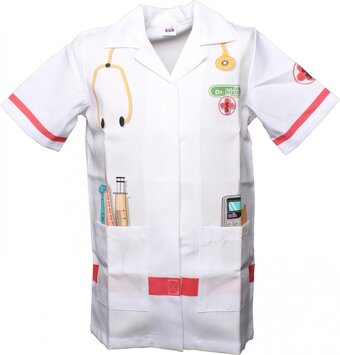 Bol.com Doktersjas junior wit - maat one size - doktersset aanbieding