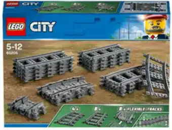 Bol.com Lego city rechte en gebogen rails - 60205 aanbieding