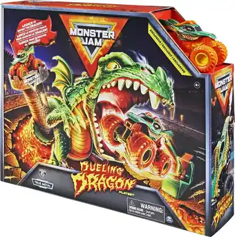 Bol.com Monster jam - duel met de draak - racebaan - schaal 1:64 aanbieding