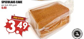 De Boerenschuur SPECULAAS CAKE per stuk 400 gram aanbieding