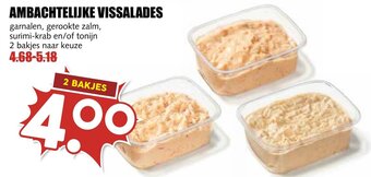 De Boerenschuur AMBACHTELIJKE VISSALADES aanbieding
