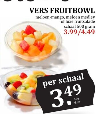 De Boerenschuur VERS FRUITBOWL aanbieding