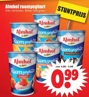 Dirk Almhof roomyoghurt 500 gram aanbieding