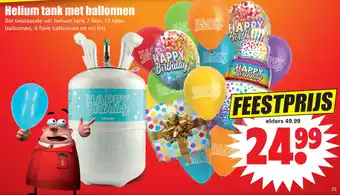 Dirk Helium Tank Met Ballonnen 7 liter aanbieding