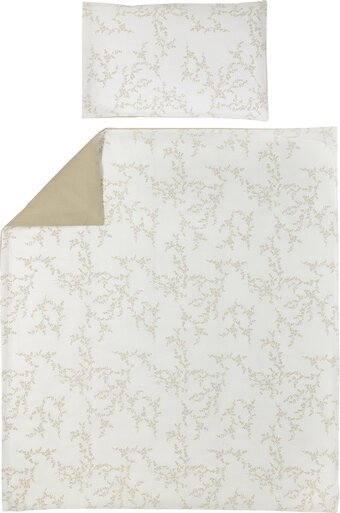 Bol.com Meyco baby branches dekbedovertrek peuter - sand - 120x150cm aanbieding