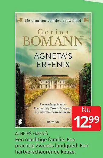 Boekenvoordeel Agneta's Erfenis - Corina Bomann aanbieding