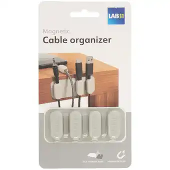 Action Lab31 kabelhouder met magnetische clips aanbieding