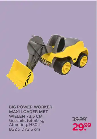 Prenatal Big Power Worker Maxi Loader Bulldozer 73.5 cm aanbieding