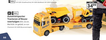 Top1Toys Autotransporter Tractoren of Bouw- voertuigen Afm. 52 cm. aanbieding