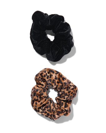 HEMA Hema scrunchies fluweel - 2 stuks aanbieding