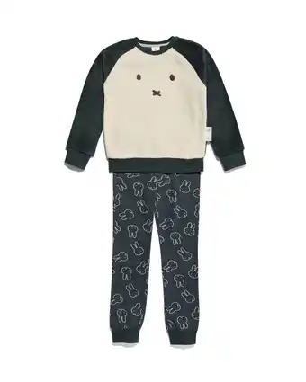 HEMA Nijntje nijntje kinder pyjama fleece/katoen gebroken wit (gebroken wit) aanbieding