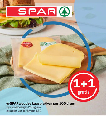 Spar SPARwoudse kaasplakken per 100 gram aanbieding