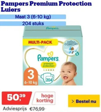 Bol.com Pampers Premium Protection Luiers aanbieding