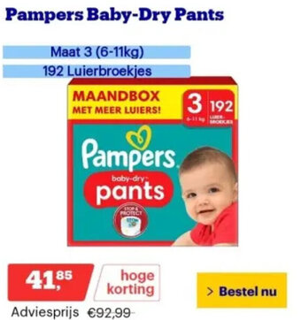 Bol.com Pampers Baby-Dry Pants aanbieding