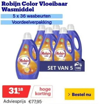 Bol.com Robijn Color Vloeibaar Wasmiddel aanbieding