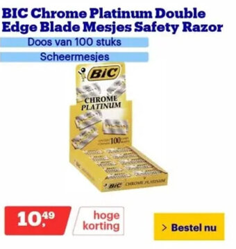 Bol.com BIC Chrome Platinum Double Edge Blade Mesjes Safety Razor aanbieding