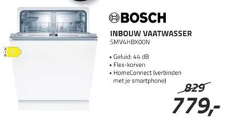 Obbink BOSCH INBOUW VAATWASSER SMV4HBXOON aanbieding