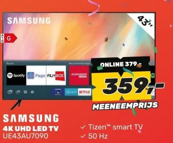 BoXXer SAMSUNG 4K UHD LED TV UE43AU7090 aanbieding