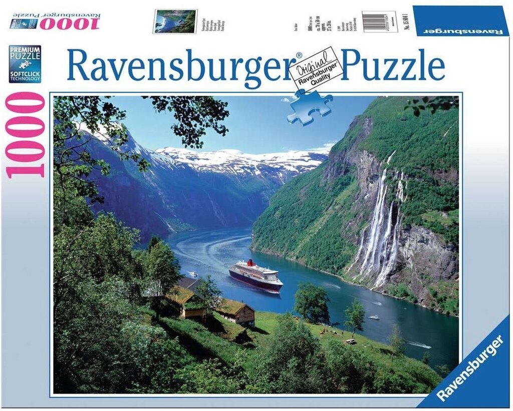 Bol.com Ravensburger puzzel noors fjord - legpuzzel - 1000 stukjes aanbieding