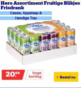 Bol.com Hero Assortiment Fruitige Blikjes  Frisdrank aanbieding