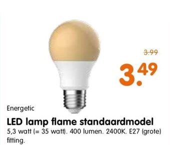 Plentyparts Energetic LED lamp flame standaardmodel aanbieding