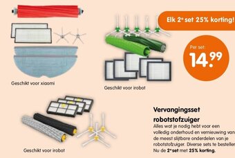 Plentyparts Vervangingsset robotstofzuiger aanbieding